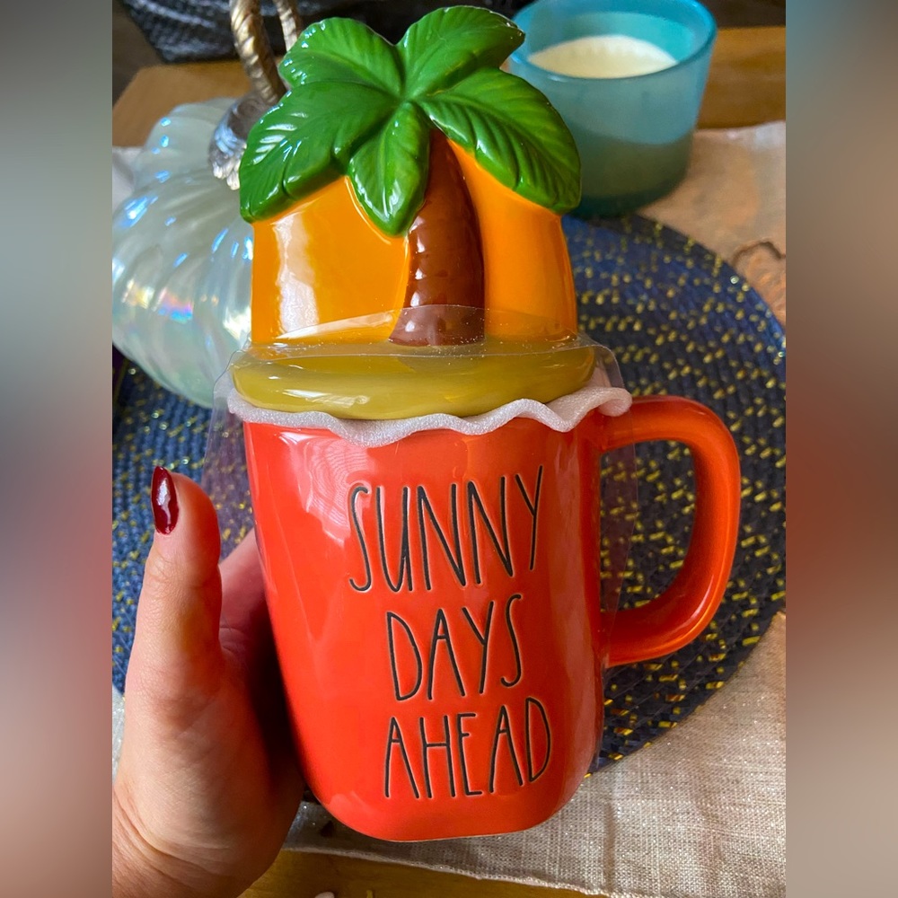 NEW Rae Dunn Sunny Days Ahead Figural Mug